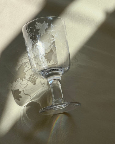 Footed glass vase - NEROLI
