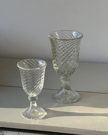Footed glass vase - NEROLI