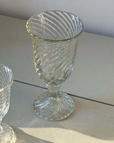 Footed glass vase - NEROLI