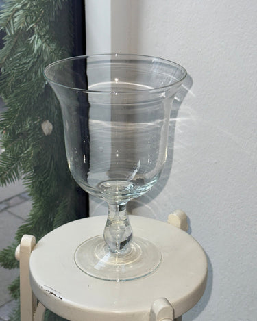 Footed glass vase - NEROLI