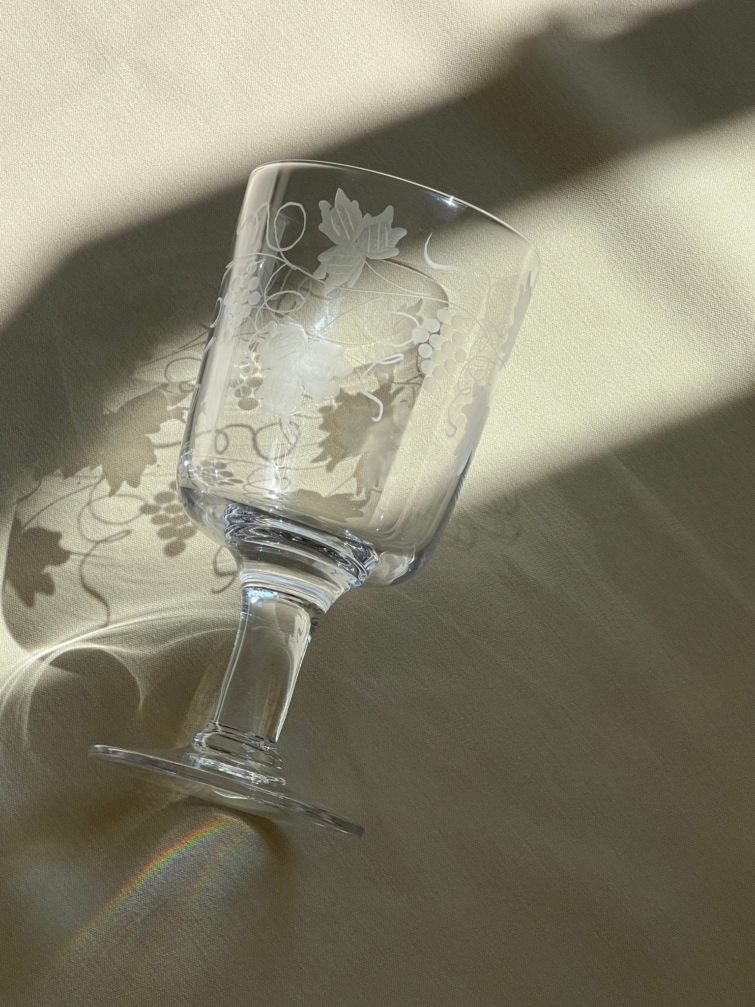 Footed glass vase - NEROLI