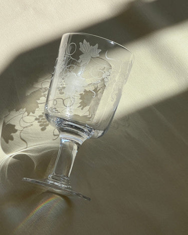 Footed glass vase - NEROLI