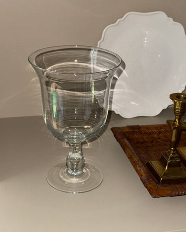 Footed glass vase - NEROLI