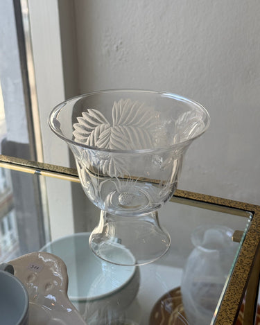 Footed glass vase - NEROLI