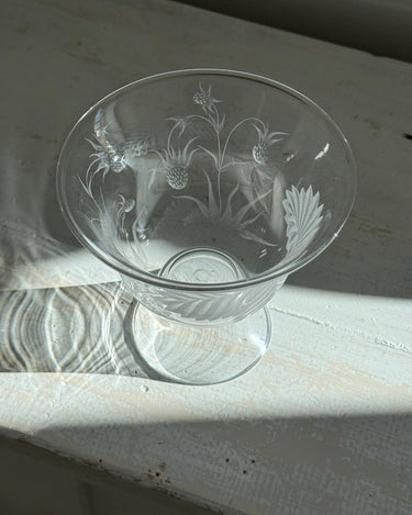 Footed glass vase - NEROLI