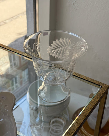 Footed glass vase - NEROLI