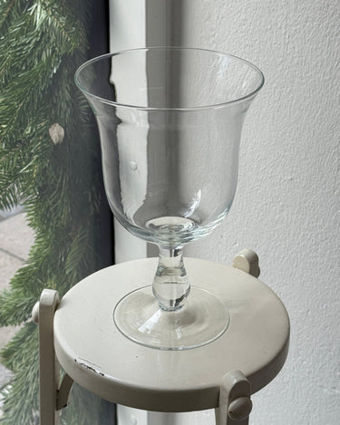 Footed glass vase - NEROLI