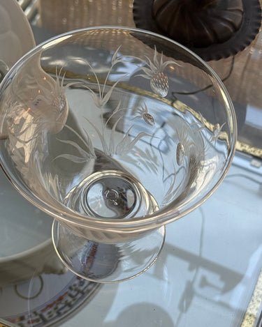Footed glass vase - NEROLI
