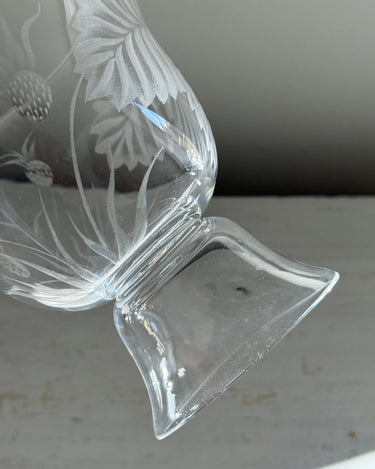 Footed glass vase - NEROLI