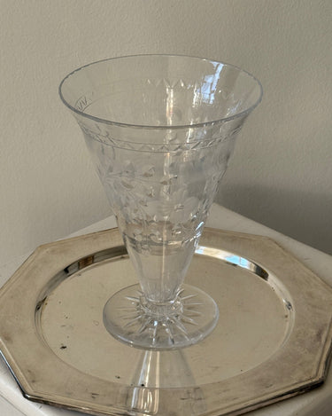 Footed glass vase - NEROLI