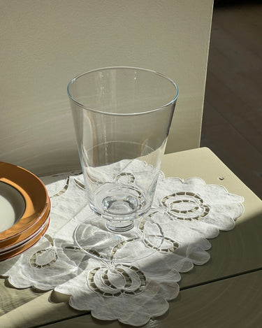 Footed glass vase - NEROLI