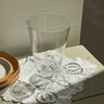 Footed glass vase - NEROLI