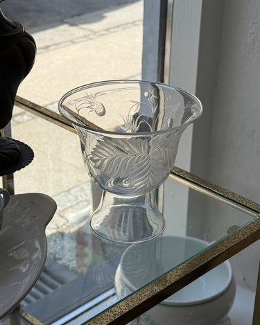 Footed glass vase - NEROLI