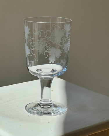 Footed glass vase - NEROLI