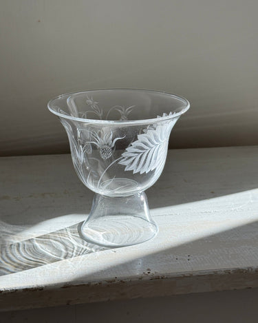 Footed glass vase - NEROLI