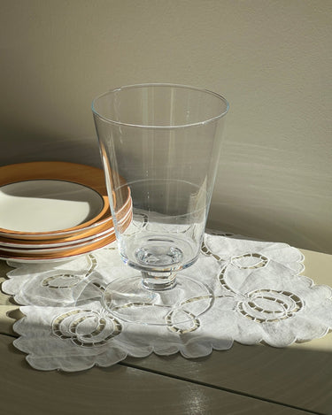 Footed glass vase - NEROLI