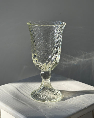 Footed glass vase - NEROLI