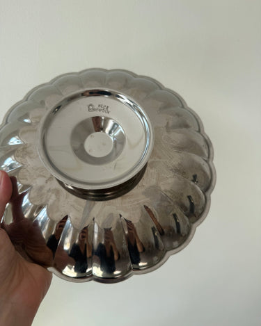Footed steel platter - NEROLI