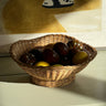 Footed wicker basket - NEROLI