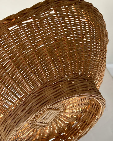 Footed wicker basket - NEROLI