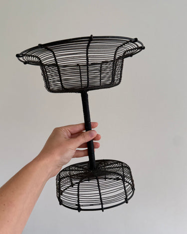 Footed wire basket - NEROLI