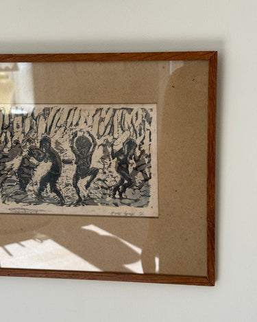 Framed woodcut - NEROLI