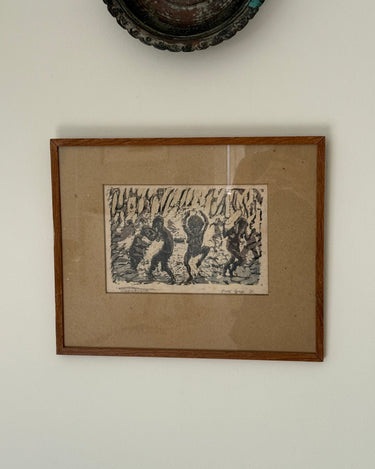 Framed woodcut - NEROLI