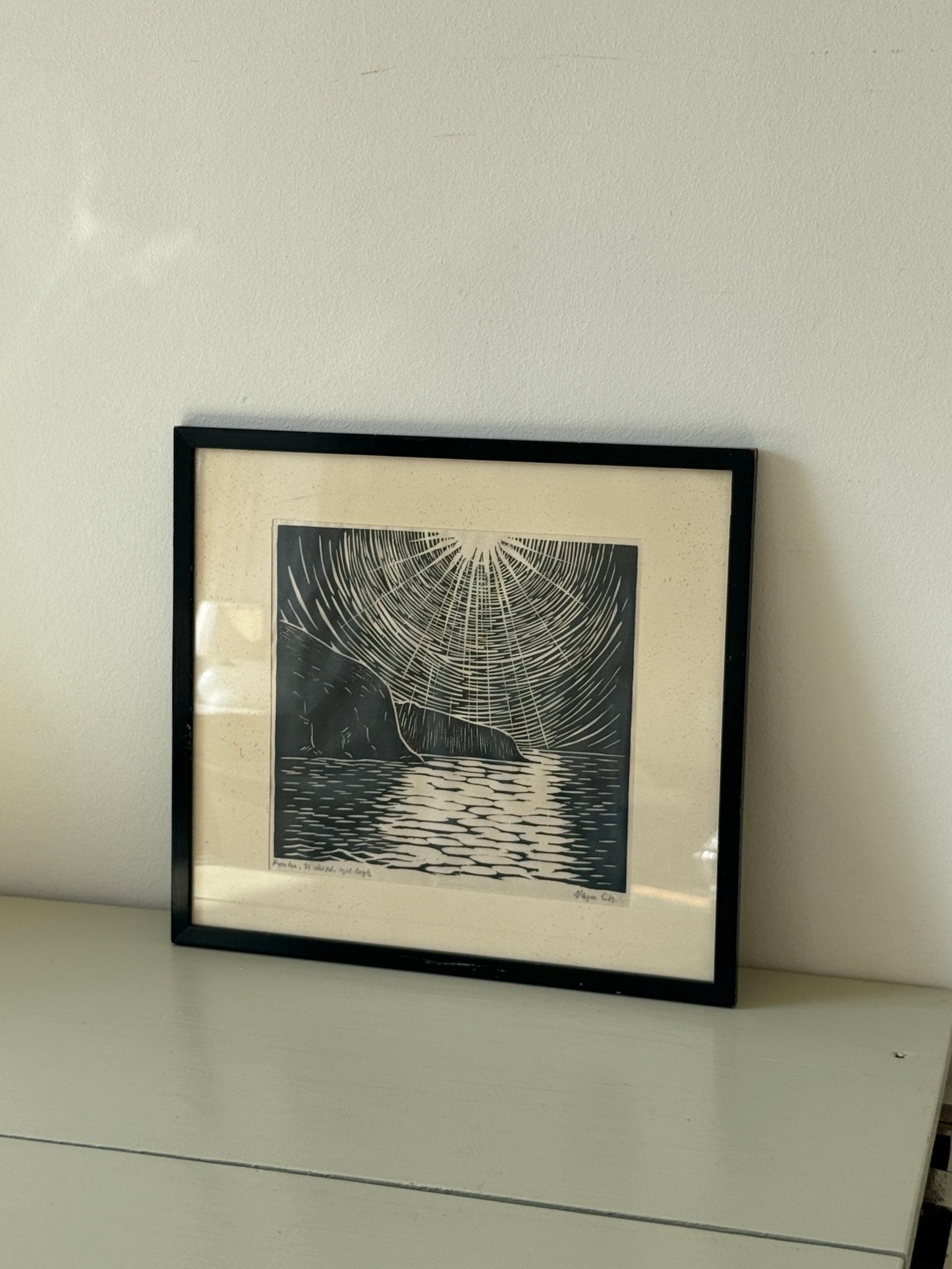 Framed woodcut - NEROLI
