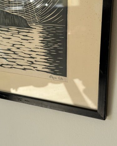 Framed woodcut - NEROLI