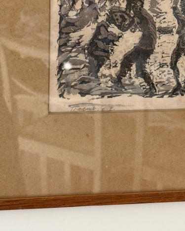 Framed woodcut - NEROLI