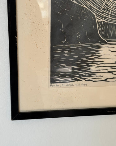 Framed woodcut - NEROLI