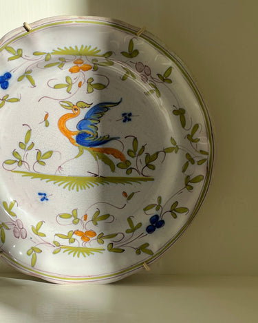 French faience wall plate - NEROLI