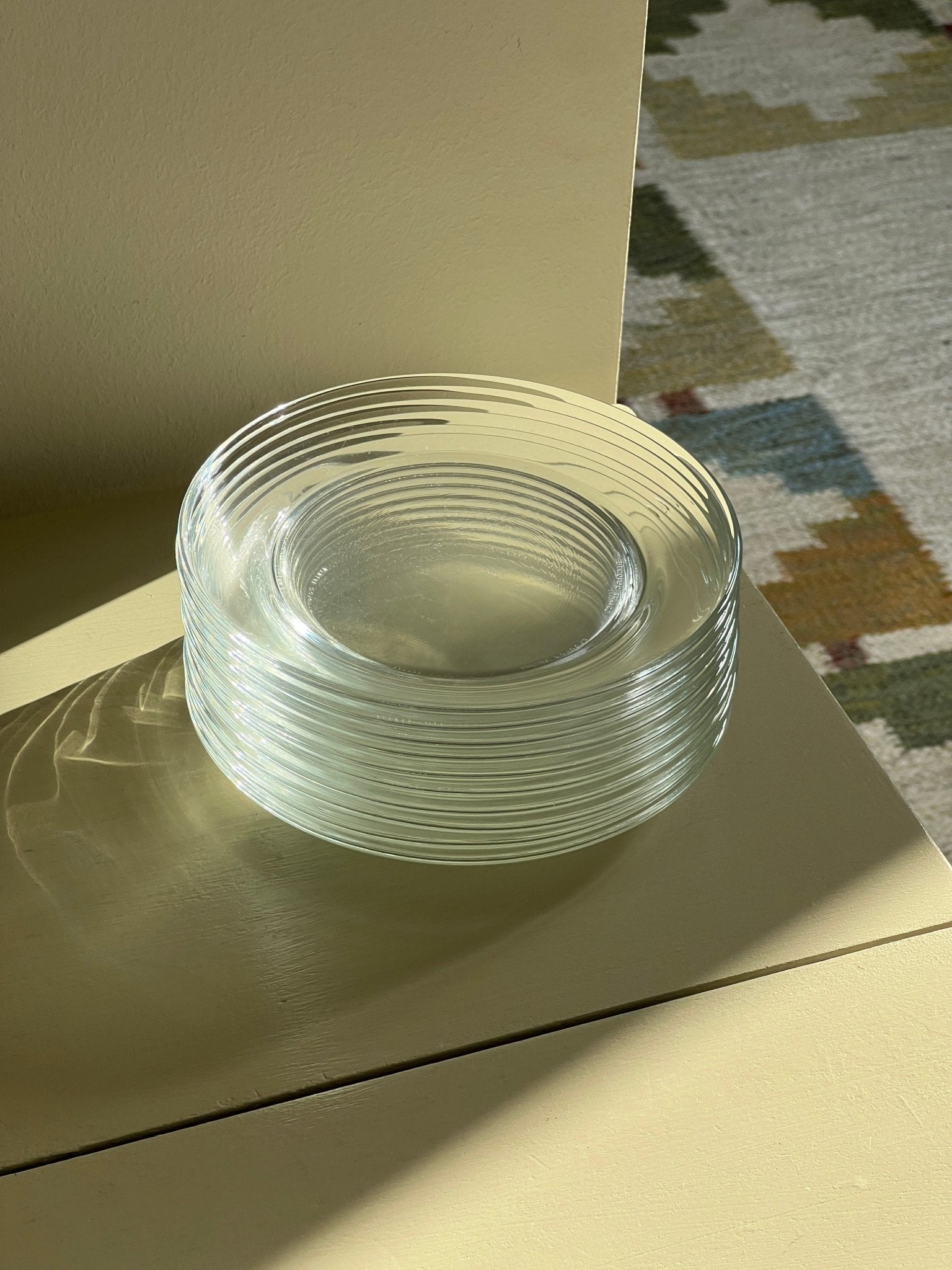 French glass plates (6 pcs) - NEROLI