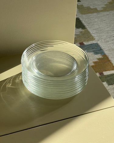 French glass plates (6 pcs) - NEROLI