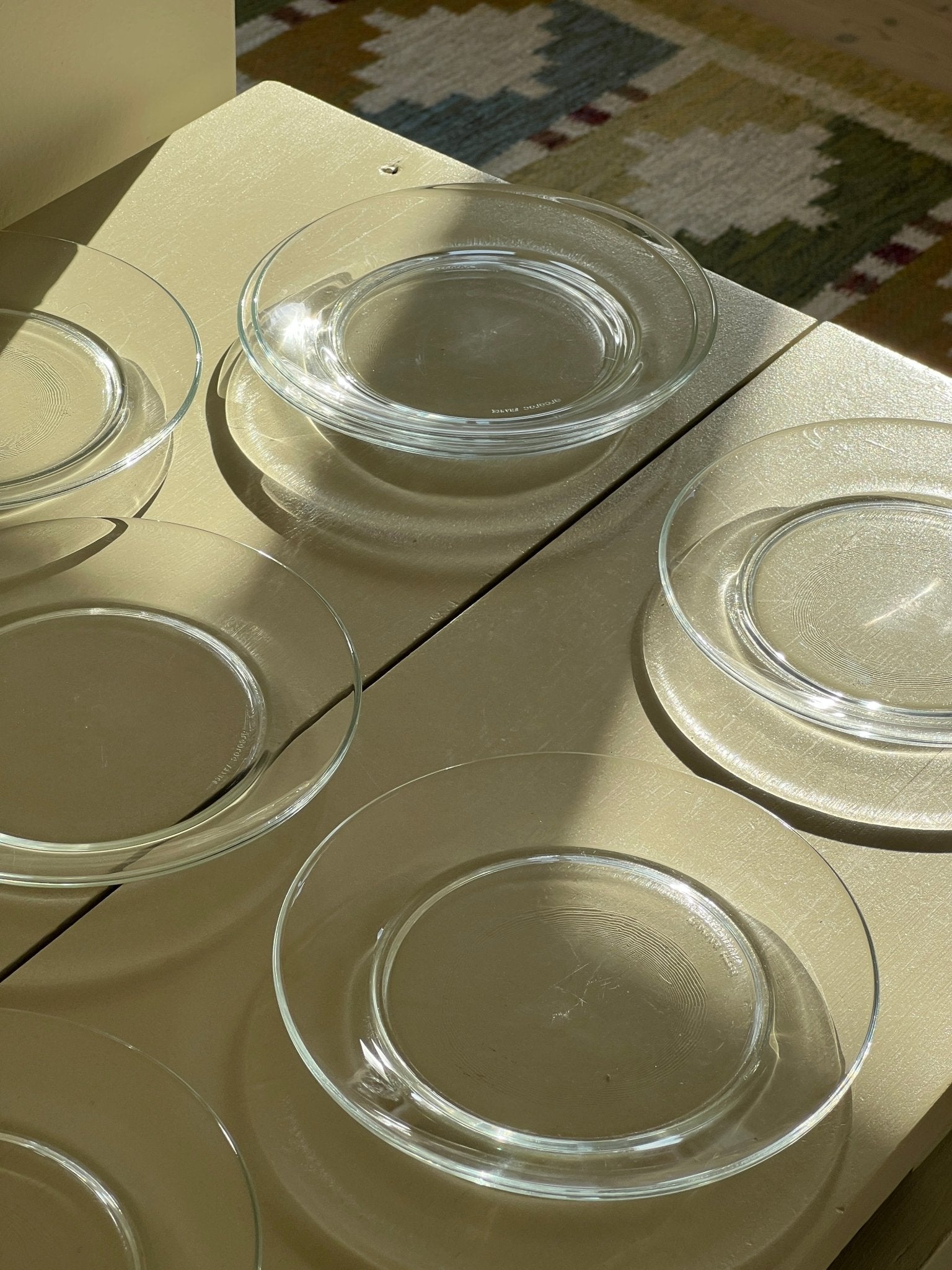 French glass plates (6 pcs) - NEROLI