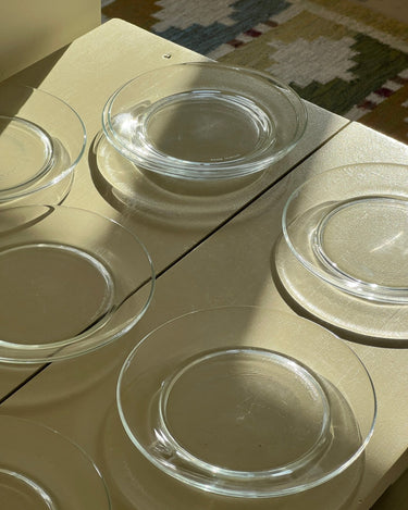 French glass plates (6 pcs) - NEROLI