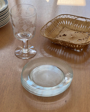 French glass plates (6 pcs) - NEROLI