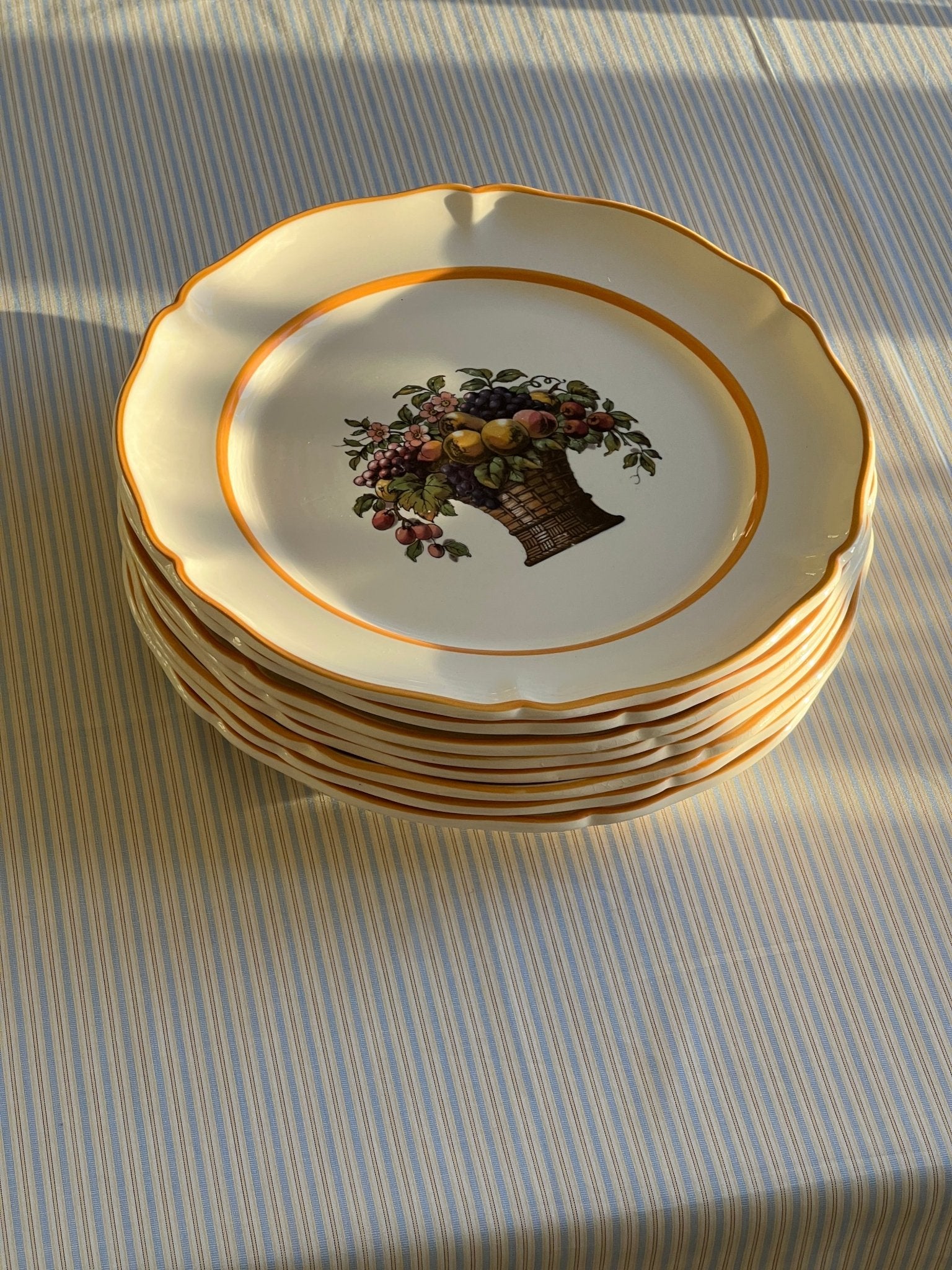 Fruit bouquet dinner plates (6 pcs) - NEROLI