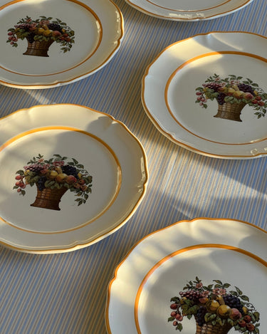 Fruit bouquet dinner plates (6 pcs) - NEROLI