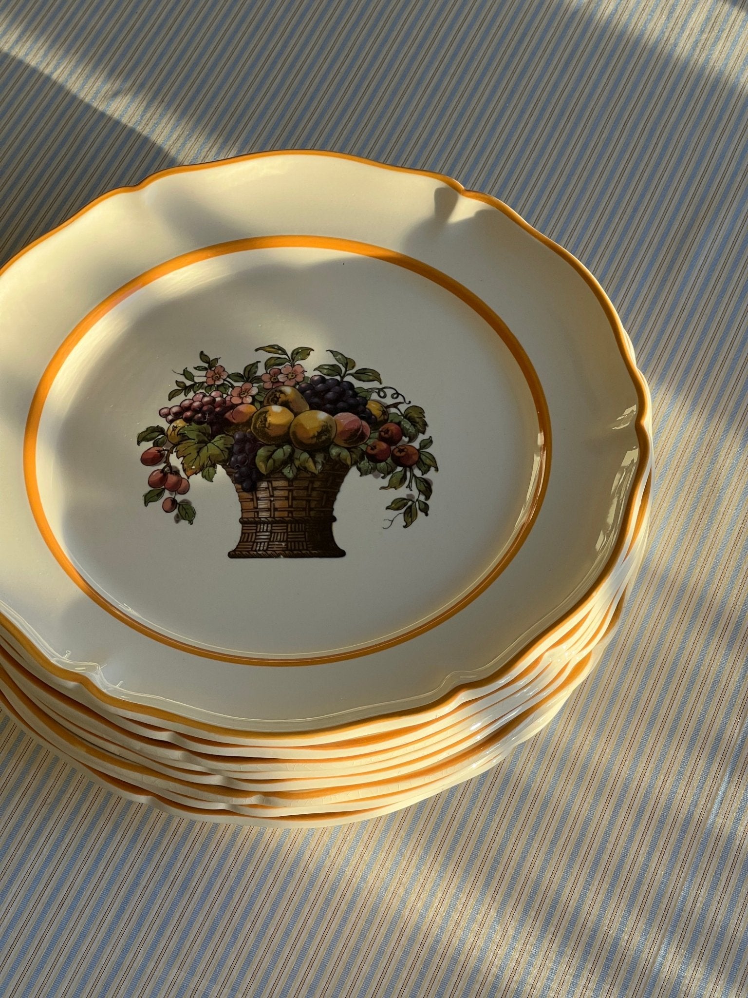 Fruit bouquet dinner plates (6 pcs) - NEROLI
