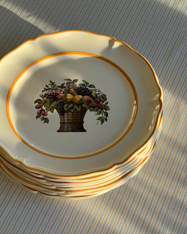 Fruit bouquet dinner plates (6 pcs) - NEROLI