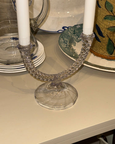 Glass candelabra - NEROLI