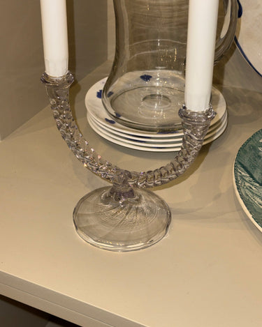 Glass candelabra - NEROLI
