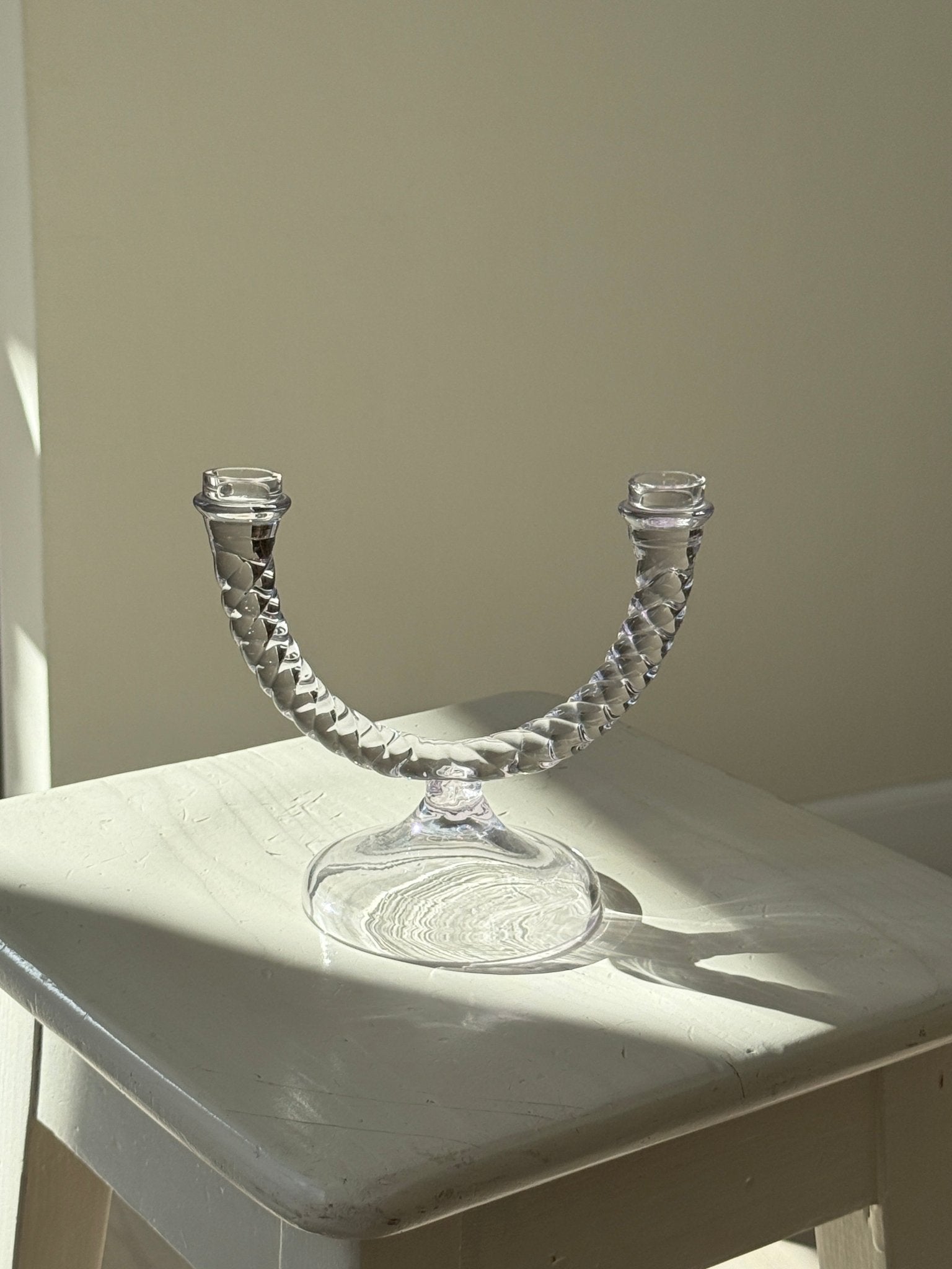 Glass candelabra - NEROLI