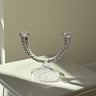 Glass candelabra - NEROLI