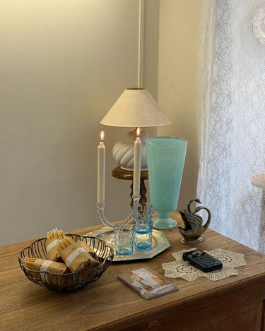 Glass candelabra - NEROLI