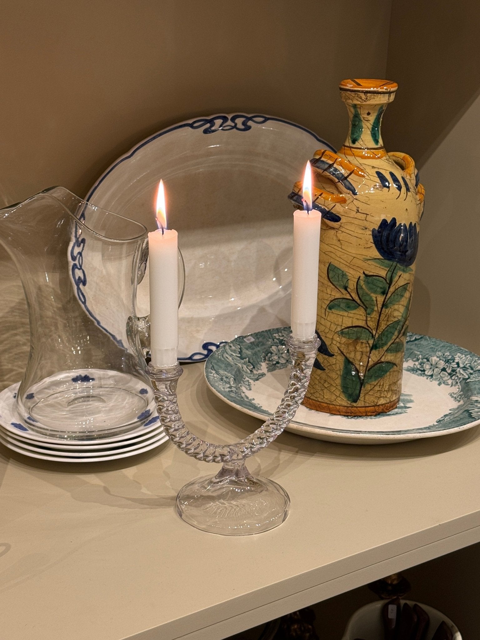 Glass candelabra - NEROLI