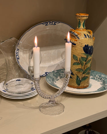 Glass candelabra - NEROLI