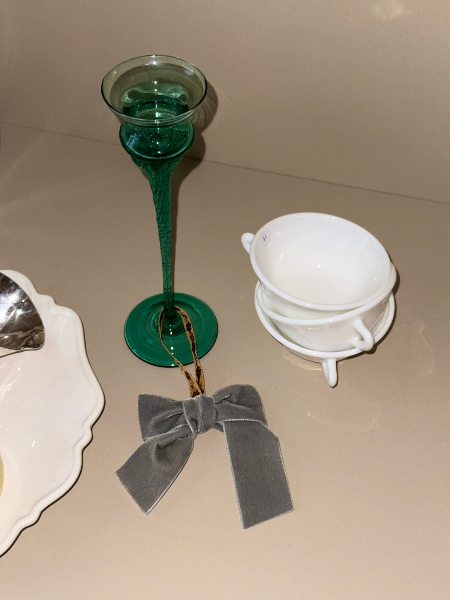 Glass candlestick - NEROLI