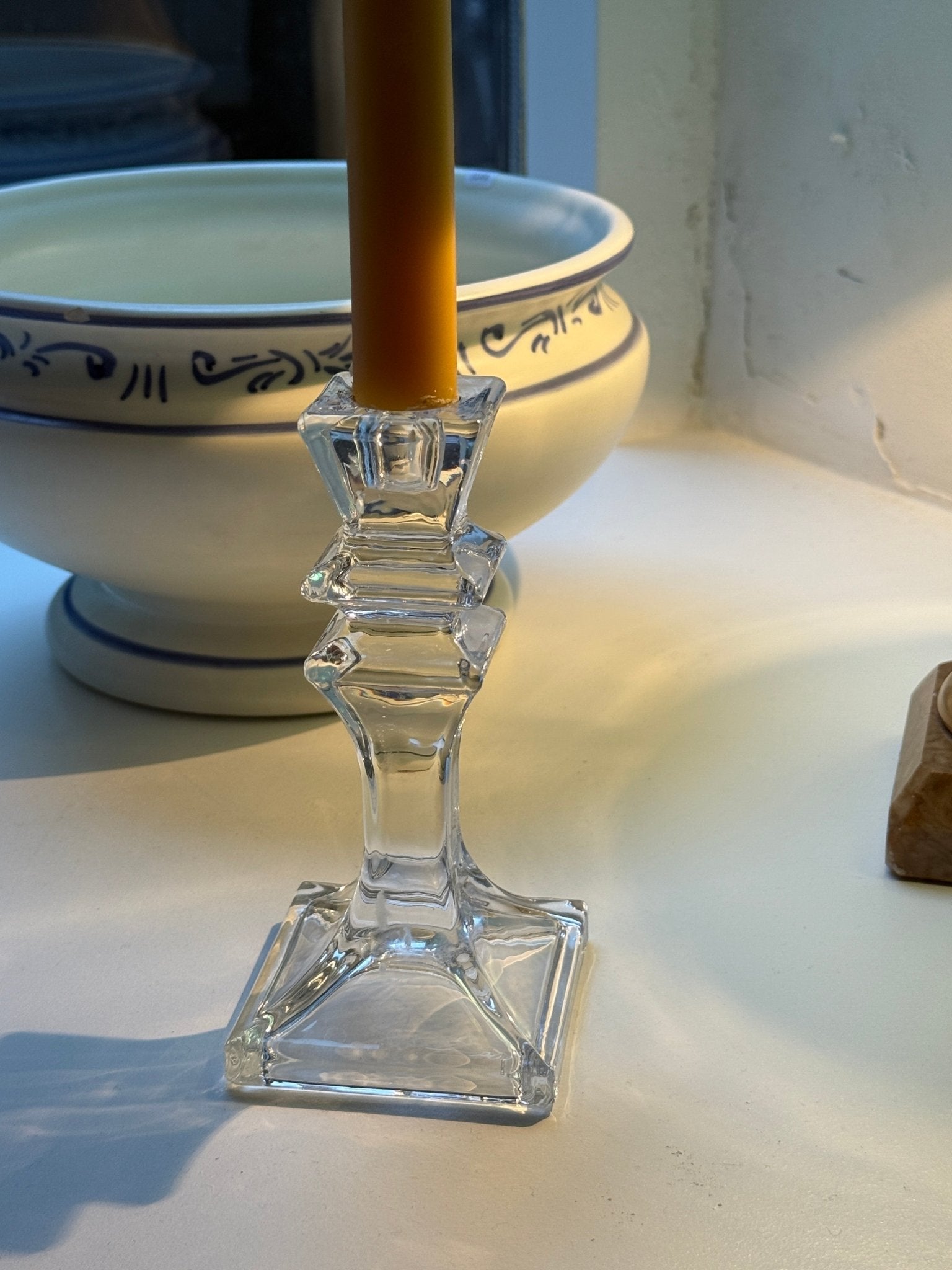 Glass candlestick - NEROLI